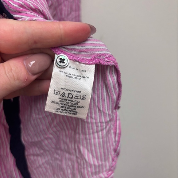 Anthropologie Maeve Initial Monogram Button Up Blouse - Picture 9 of 11